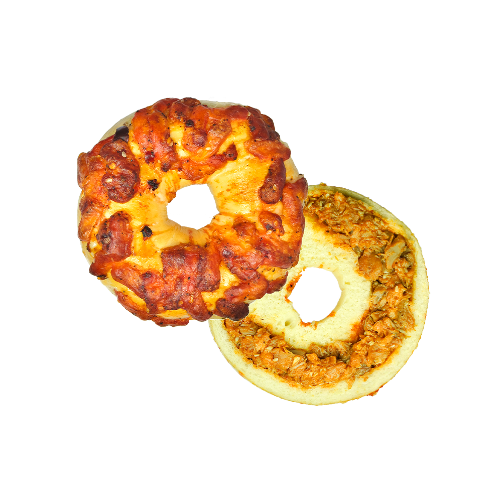 耐嚼百吉饼底滕椒鸡肉百吉饼