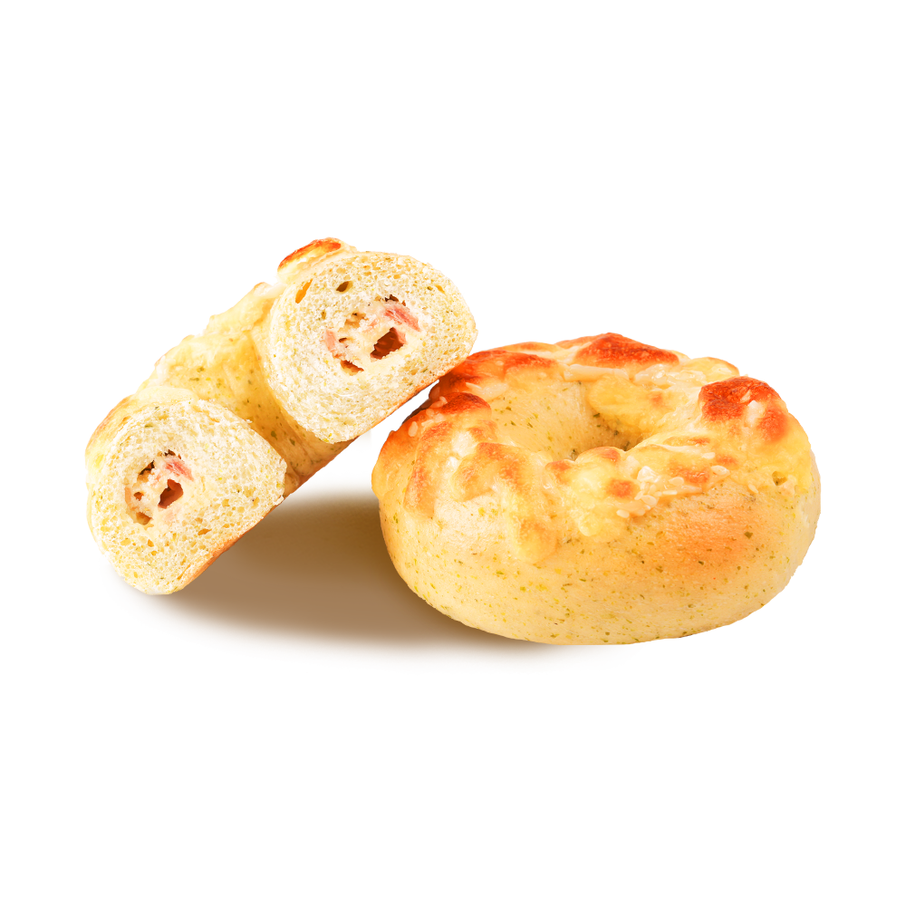 金黄酥脆的土豆培根百吉饼